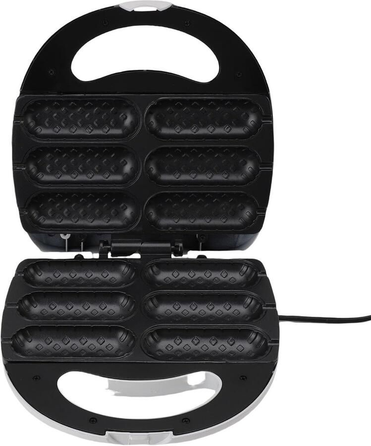 Worstbroodjesmaker Worstengrill Ontbijt Snel Ontbijten Antiaanbaklaag 26x26x12 cm Zwart