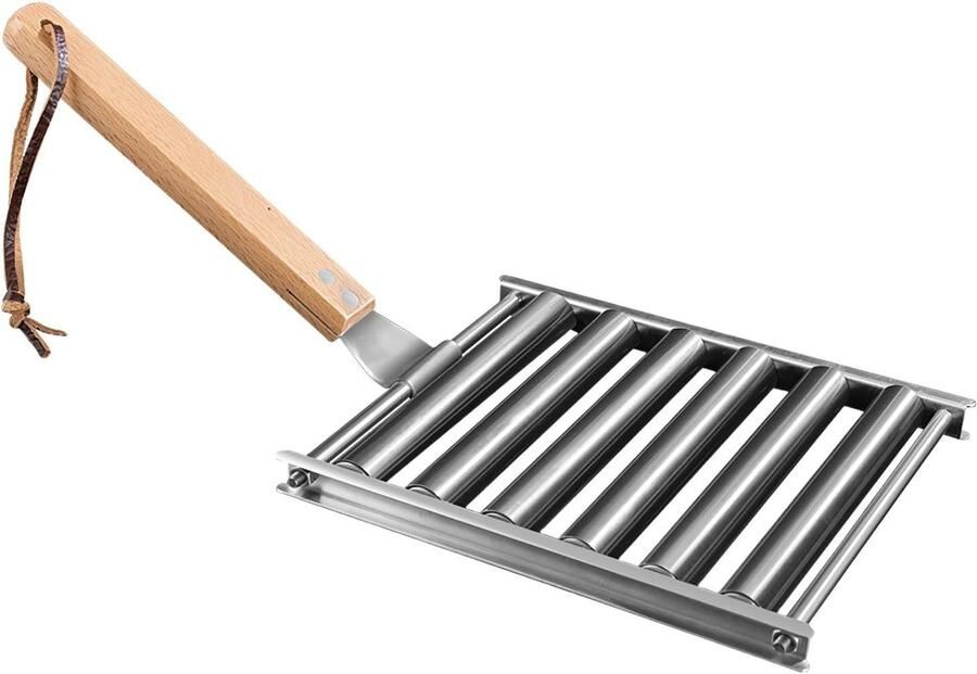 Worst Roller Grill Accessoire Buiten Koken Hittebestendig Handvat 19.99 x 15.01 cm Zilver