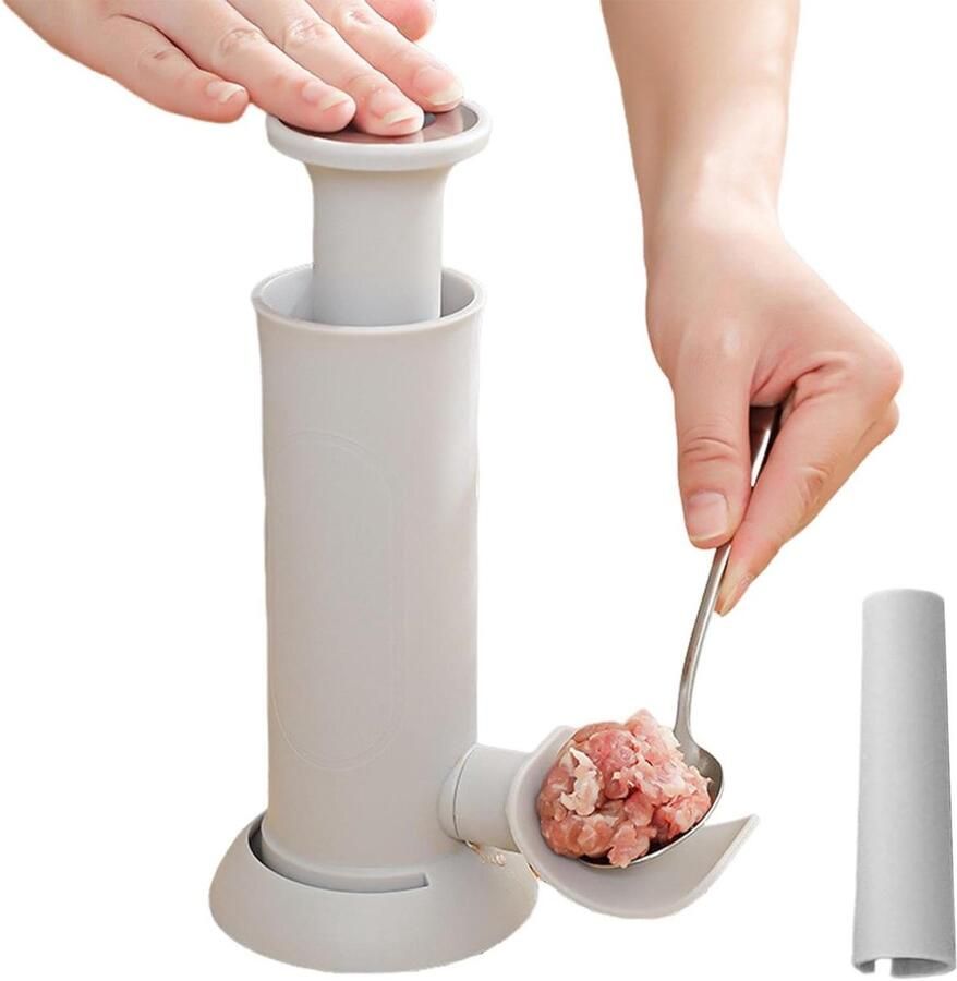 Worstenvuller Machine Worstmaker Huisgemaakt Keuken Bereiding Verticaal Ontwerp 9.4x22.8 cm Zilverkleurig