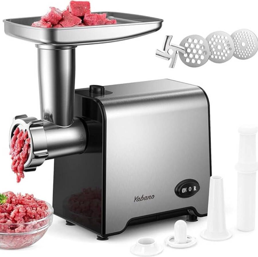 Worstenvuller Vleesmolen Elecktrisch Kibbeh-Machine Gehaktmolen Krachtige Motor 350W Voor Vlees Groenten Huisdiervoeding Inclusief Kibbeh Kit