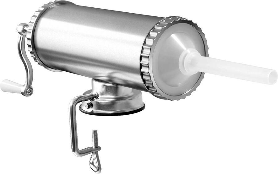 Worstenvuller Worstspuit Worstmachine Zelf Worsten Maken Stabiele Tafelklem 3 Liter Capaciteit Zilver