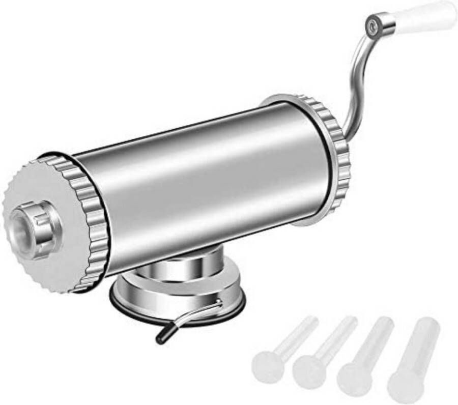 Worstenvulmachine Makkelijk In Gebruik Voor Grote Mengen RVS Vleesspuit Hygiënisch En Duurzaam Ontwerp Ideaal Voor Thuisgebruik