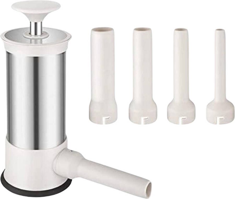 Worstenvulmachine Makkelijk In Gebruik Voor Grote Mengen RVS Vleesspuit Hygiënisch En Duurzaam Ontwerp Ideaal Voor Thuisgebruik