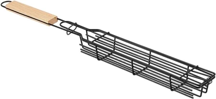 Hot Dog Rooster Grill Klem Barbecue Vlees Handsfree Grillen 51 cm Lengte Zilver