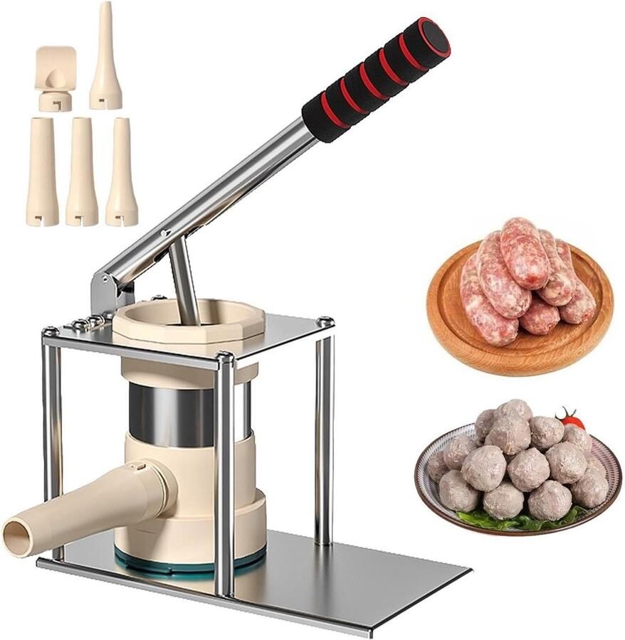 Worstmachine Vleesvuller Zelf worst maken Verticale stabiele design 1 set Zilver