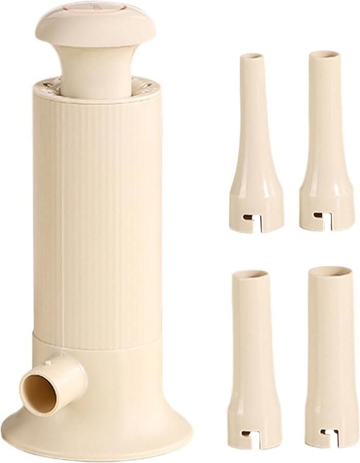 Worstmaker Set Vlees Vullen Keuken Voorbereiding 4 Vulbuizen 24.5 x 11 cm Licht Koffie