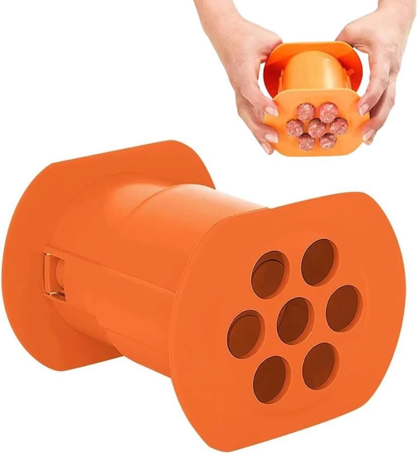 Worstrolmaker Deegvormer Vleespers Feestsnacks Maken Voedselveilig ABS Materiaal 12x92x8cm - Foto 1