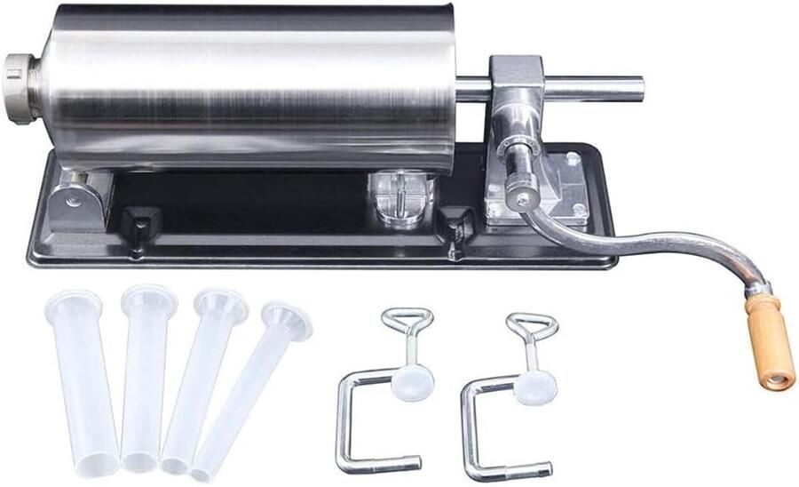 Worstschuiver Worstmachine Vuller Worst Maken Verticale Bediening 3 Liter Capaciteit Zilverkleurig