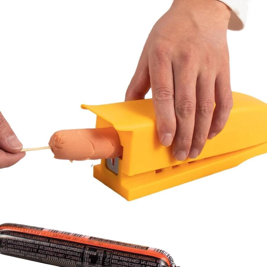 Worstsnijder Handmatige hakmolen Snel Worst Snijden Compact Draagbaar Ontwerp 26 x 7 x 7 cm Geel
