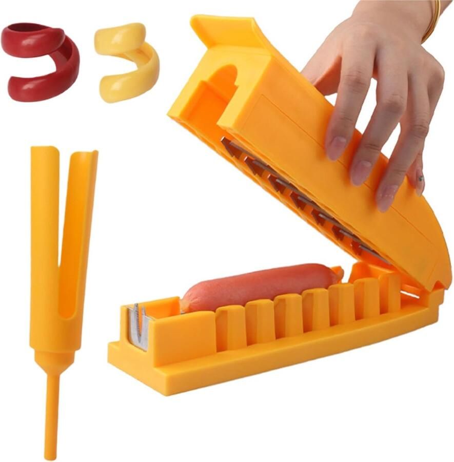 Worstsnijder Keukenmachine Gelijkmatig Snijden Inklapbaar Ontwerp 25cm Lengte Zwart