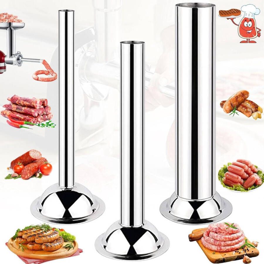 Worstvulapparaat Roestvrij Staal Grote Capaciteit Vleesmolen