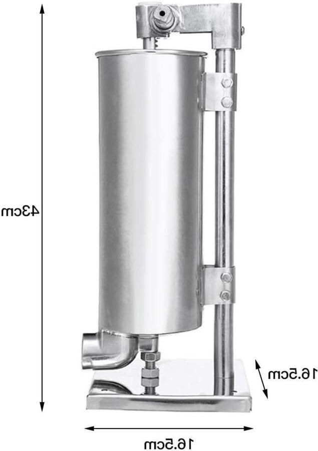 Worstvuller Roestvrij Staal Worstmachine Vuller Worst Maken Handmatige Bediening Stil 4 Liter Zilver