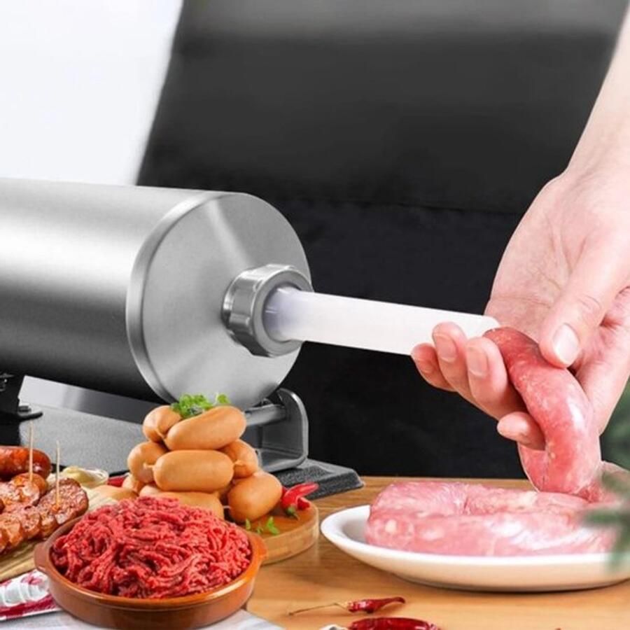 Worstvuller Worstvulmachine Horizontale Keuken RVS Worstvuller Zelfgemaakte Worstvulbuis 3 6 L
