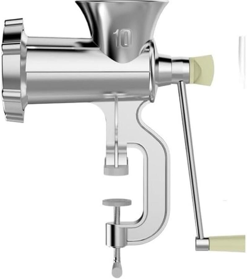 Worstvulmachine Handmatig Vleesmolen Vuller Zelf Worst Maken Roestvrij Staal Model 10 Zilver