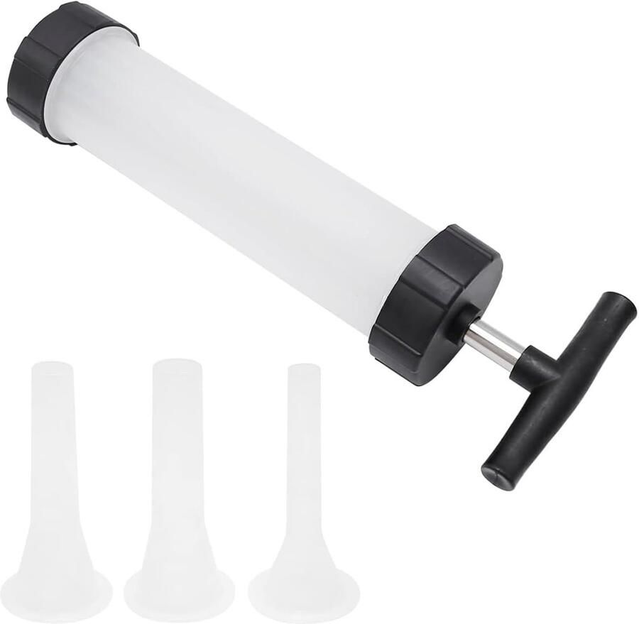 Worstvulmachine kleine worstvuller snelle worstmaker handmatige worstmachine met 3 worsttrechters vleesvuller voor huishoudens en gezinnen