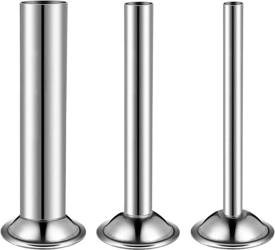Worstvultrechter roestvrijstalen vleesmolen vulbuizen 3 stuks voor vleesmolen keukenaccessoires vleesbereiding