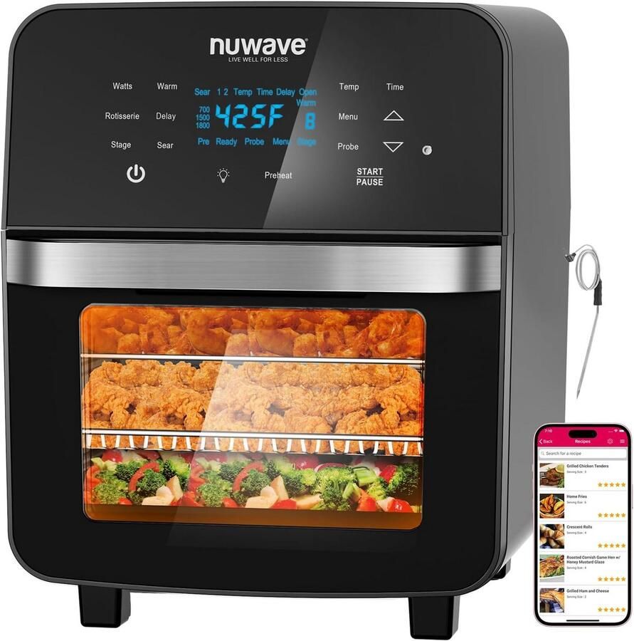 XL Airfryer 10-in-1 Multi-Oven met Rotisserie & Dehydrator 15.5 Liter Capaciteit