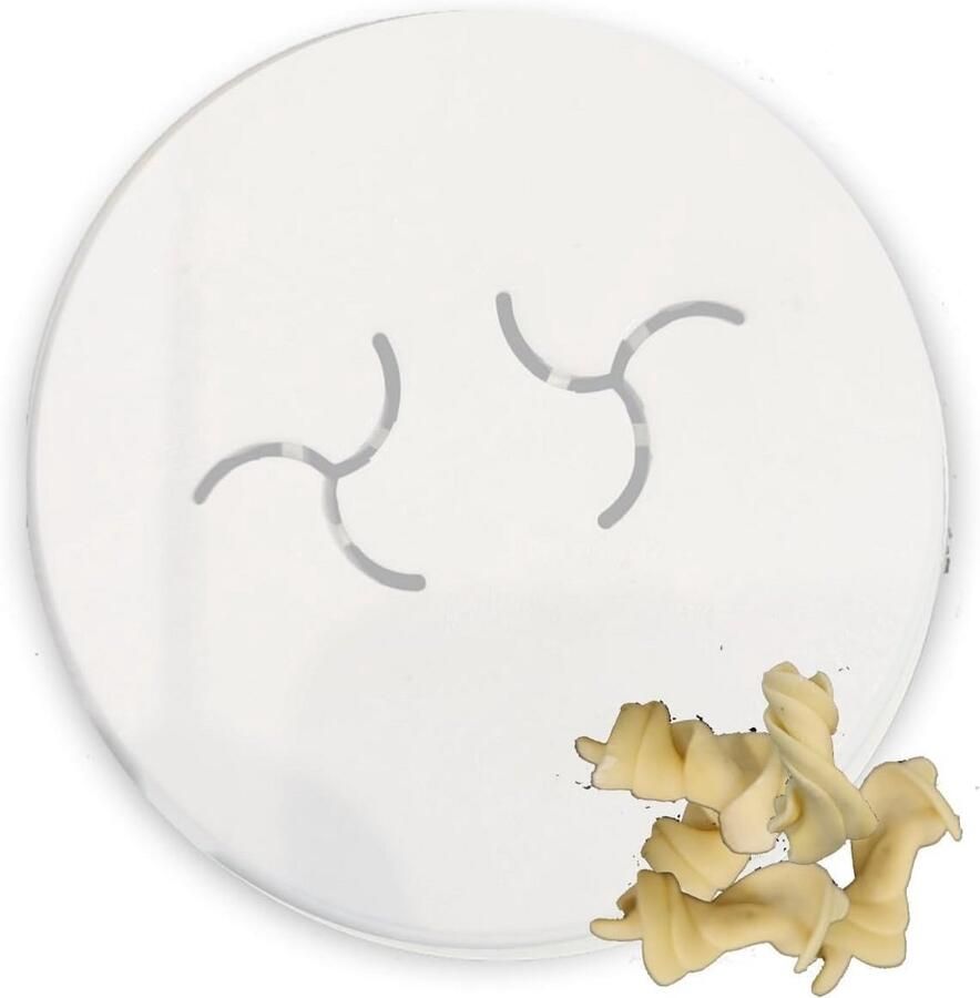 XL Fusilli Schijfmatrijs voor Pastamachine Maak Zelf Verse Italiaanse Pasta