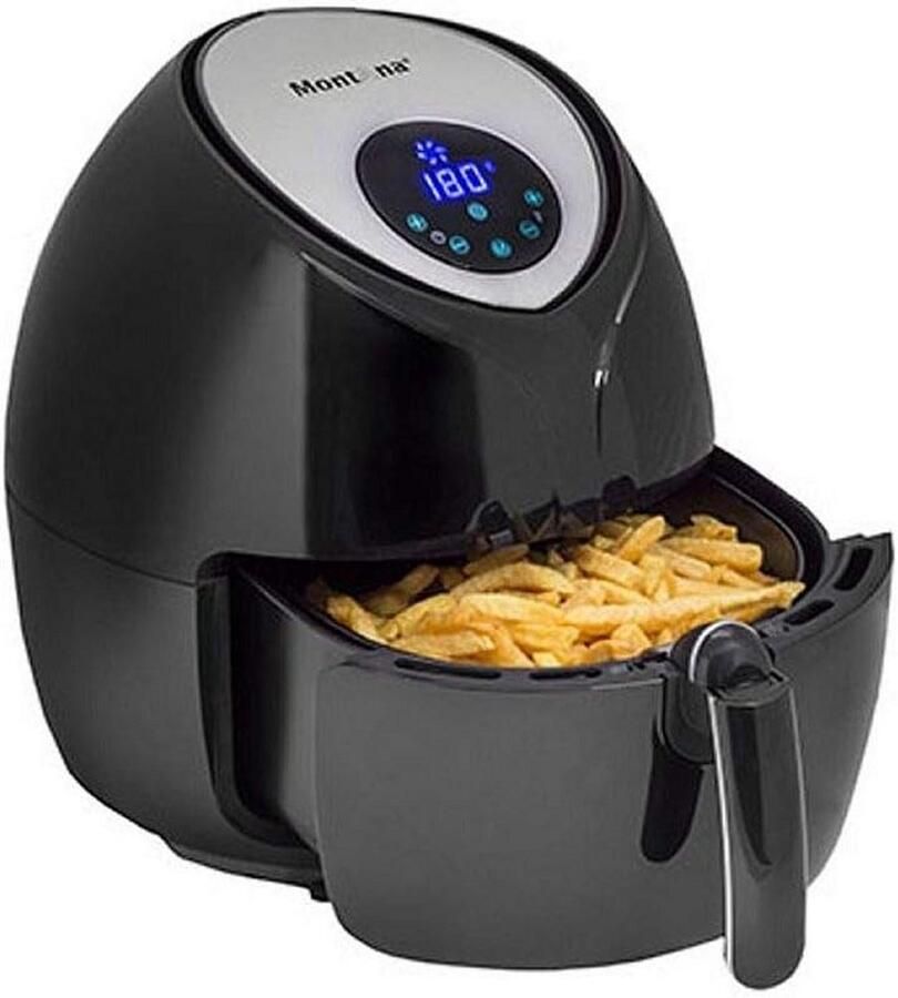 XL Hetelcirculatie Airfryer 5.5L Digitaal Gezond Frituren & Bakken Zwart