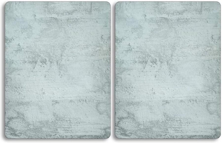 XL Kookplaat Afdekplaat Werkplaat Keuken Beschermen Gehard Veiligheidsglas 50 x 38.5 cm Betonlook