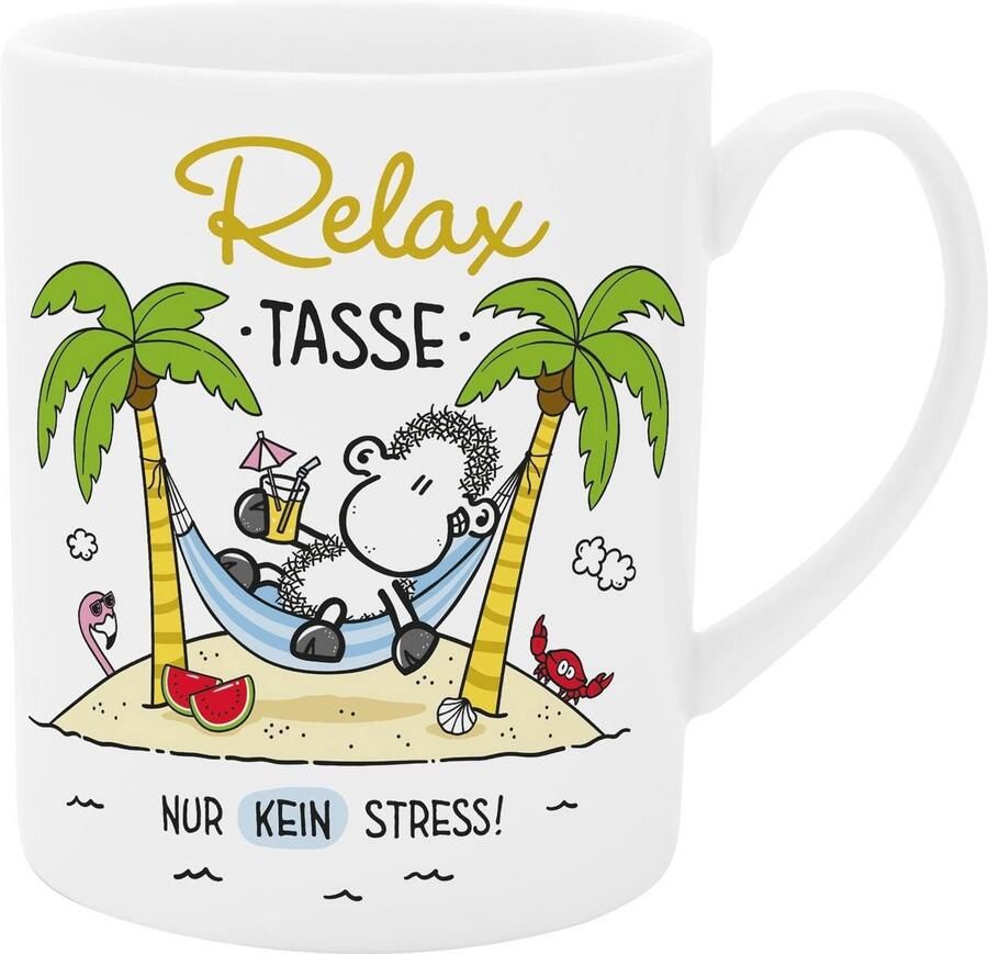 XL Mok met Grappige Spreuk Relax geen Stress!