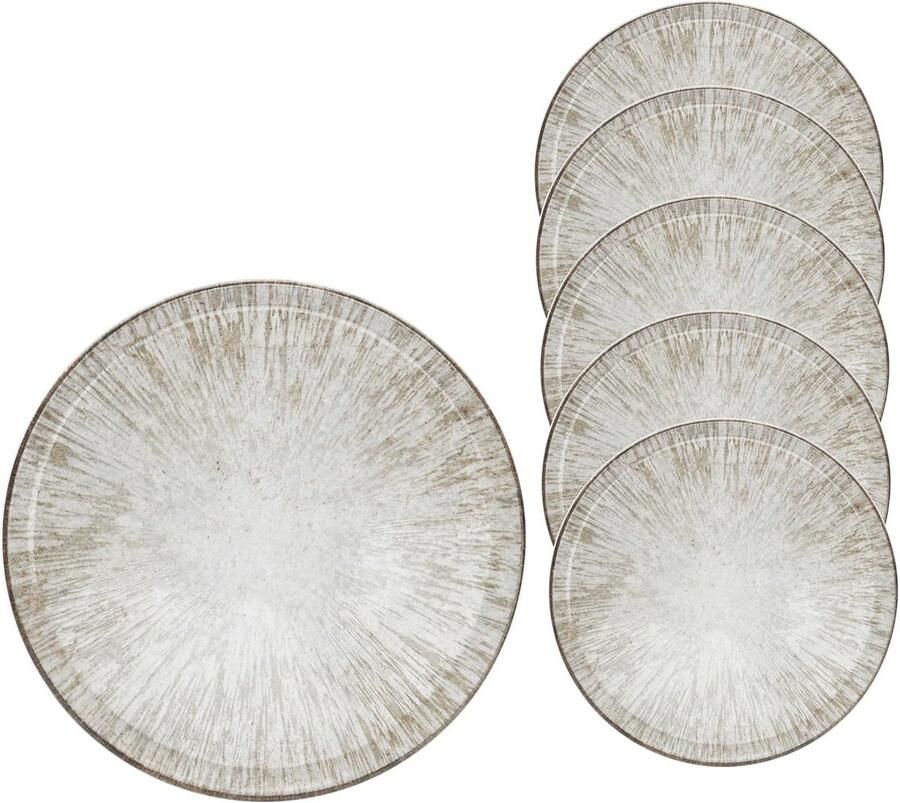 XL Porseleinen Pizzaborden Ø 33 cm Set van 6 Vaatwasser & Magnetronbestendig