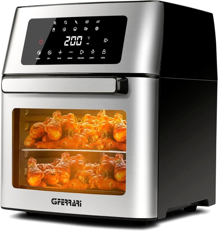 XXL 15L Airfryer Oven met 10 Programma's en Digitale Display 1700W