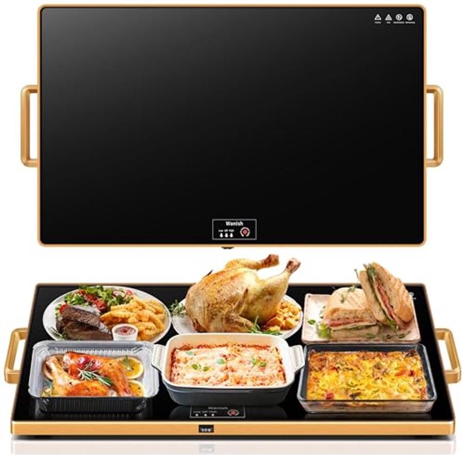 XXL elektrisch verwarmingspaneel met instelbare temperatuur voor optimale voedselverwarmin