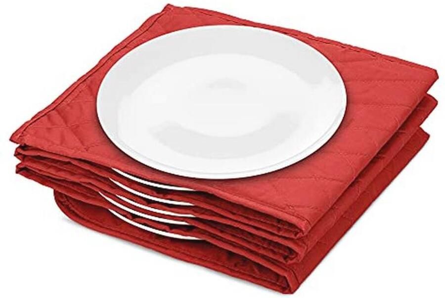 XXL elektrische bordenwarmer 34 x 30 x 3 cm Houdt tot 10 borden met 32 cm diameter warm 200 W Rood