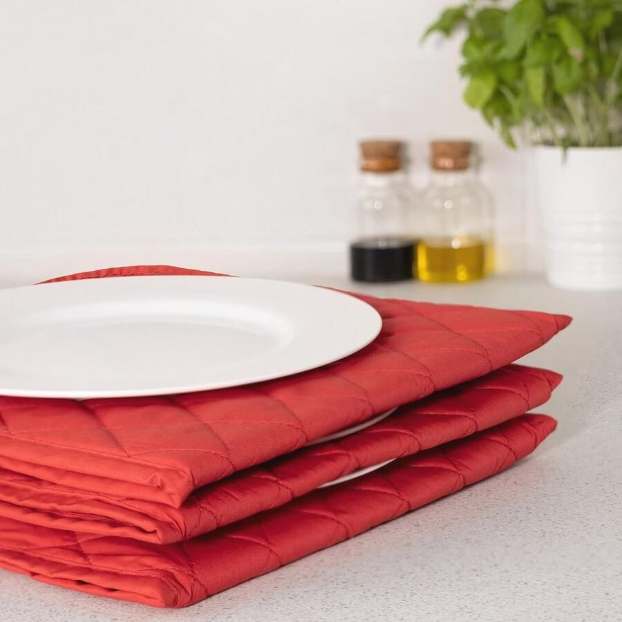 XXL elektrische bordenwarmer 34 x 30 x 3 cm Houdt tot 10 borden met 32 cm diameter warm 200 W Rood