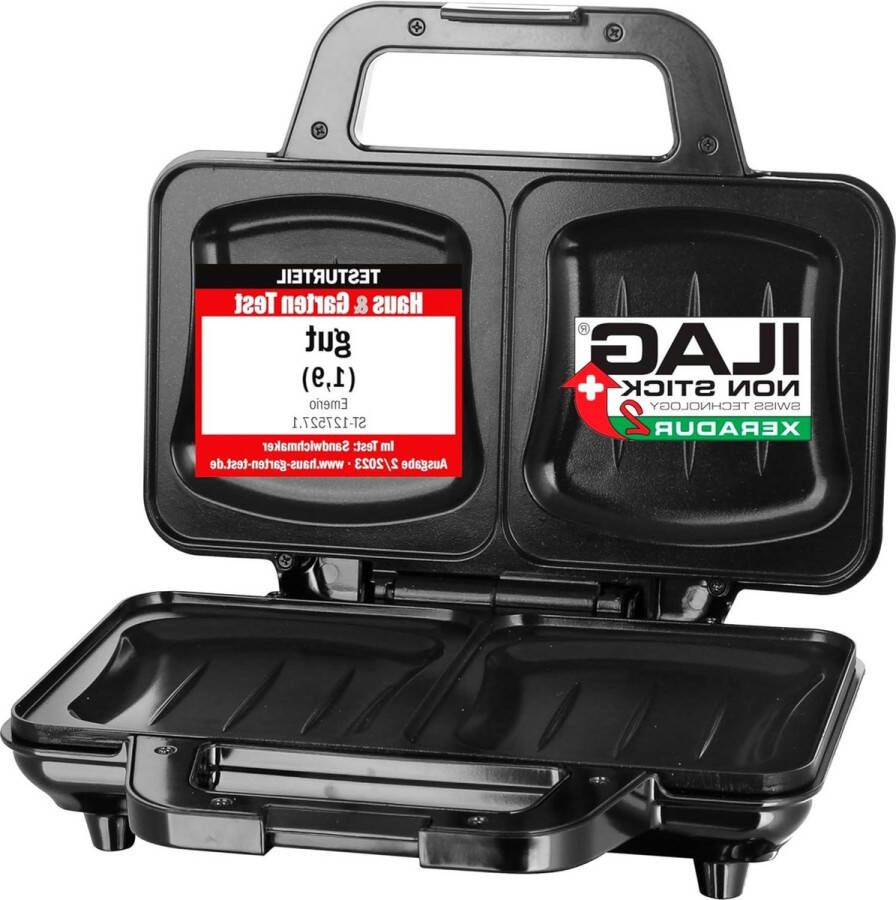 XXL sandwichtoaster grote schelpvorm keramiek antiaanbaklaag reinigen 900 watt ST-127527.1