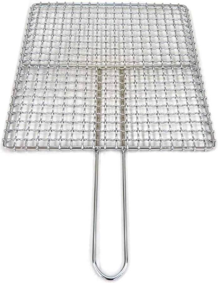 Yaki Ami Grill Grillplaat Vis Grillen Roestvrij Staal 36 x 33 cm Zilver