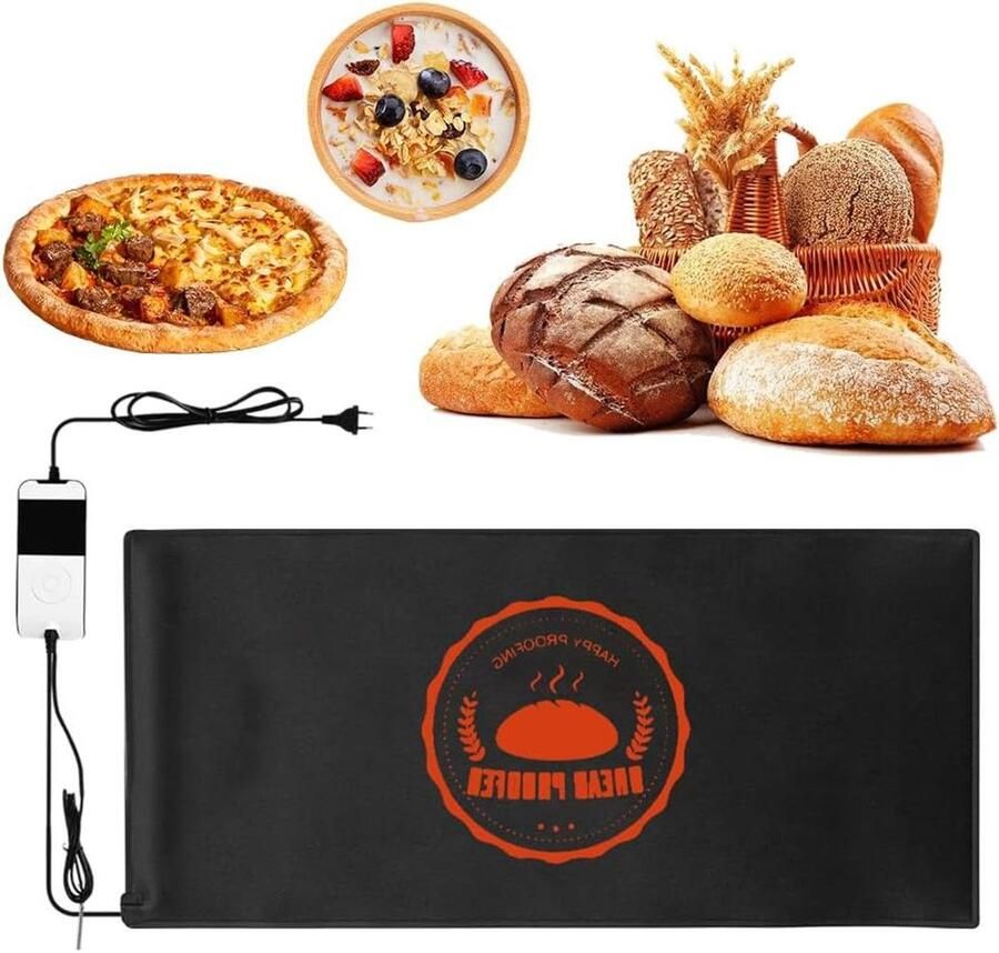 Yeast Box Leaven Bread Warmer Plate with Thermostat Bread Heating Mat for Home Baking Dough Proof Sour Pastry Warmer (Square 54 x 27 x 4 cm)
