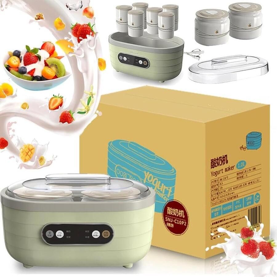 Yoghurt Machine Automatische Maker Gezonde Yoghurt Maken Instelbare Temperatuur Timer 1.75 Liter Capaciteit