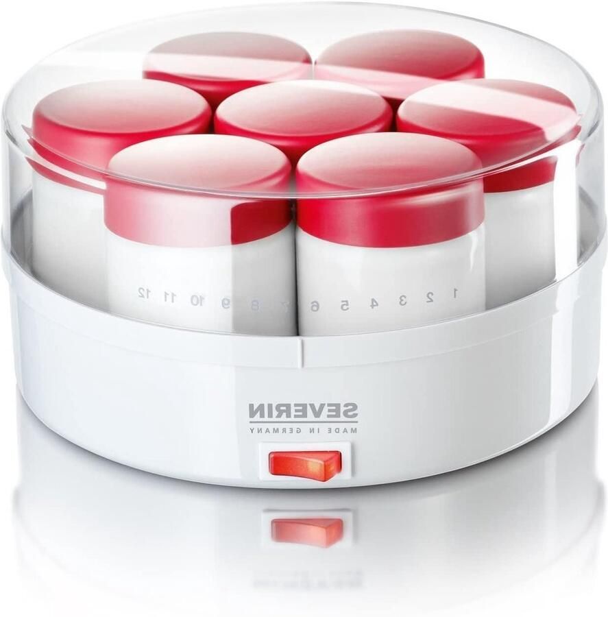 Yoghurt Maker Yoghurt Apparaat Zelf Yoghurt Maken Constante Temperatuur 14 Glazen Wit Rood