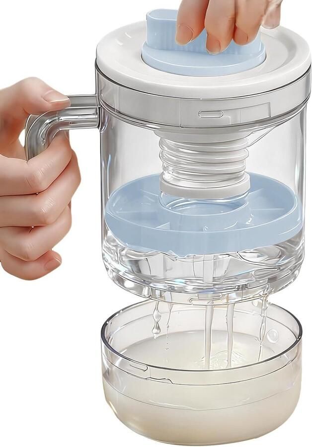 Yoghurt Zeef Kaasmaker Pers Uitlekken Yoghurt Handenvrije Filtratie 16 x 13 x 20 cm Blauw
