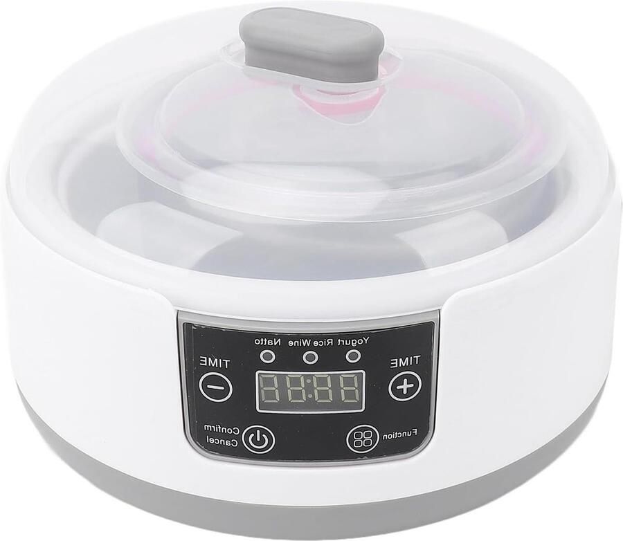 Yoghurtmaker Elektrisch Yoghurt Apparaat Zelf Yoghurt Maken Intelligent Bedieningspaneel 1.2L Capaciteit Wit