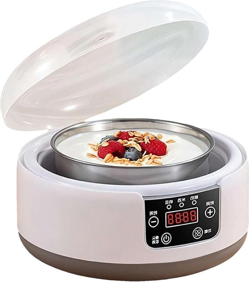 Yoghurtmaker Elektrische maker Thuis ontbijten Compact en draagbaar 22.9 x 22.3 x 16.9 cm Wit