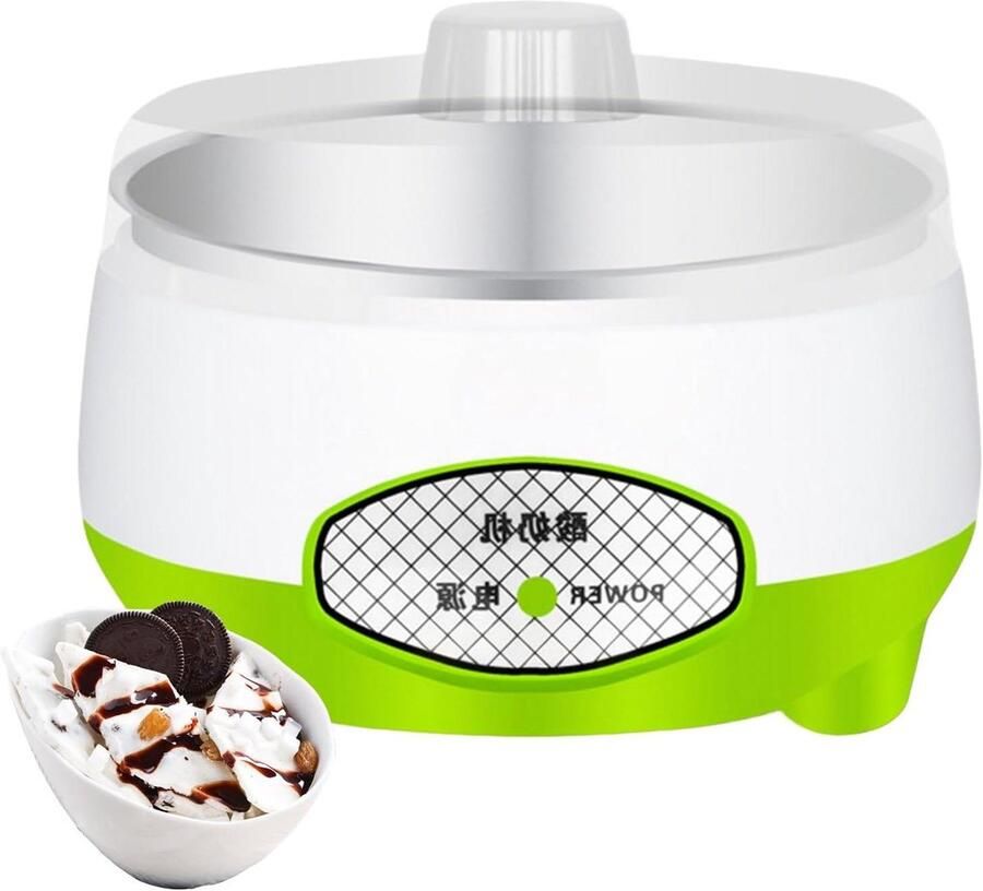 Yoghurtmaker Fermentatieapparaat Zelf Yoghurt Maken Automatische Temperatuurregeling 1.2 Liter Groen