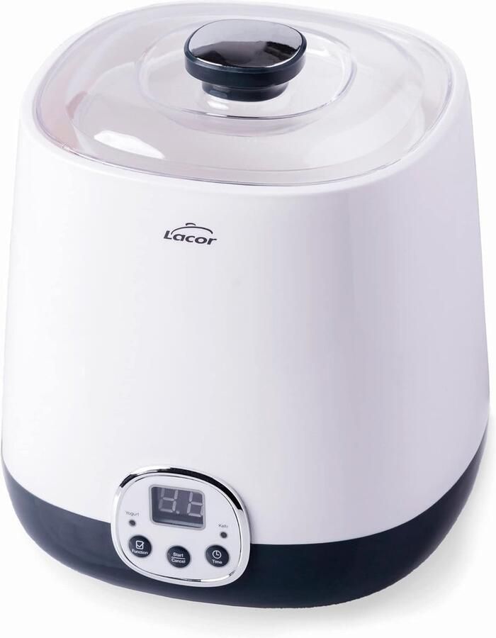 Yoghurtmaker Kefir maker Zelf Gemaakte Yoghurt Programmeertimer 48 uur 1 liter capaciteit Wit