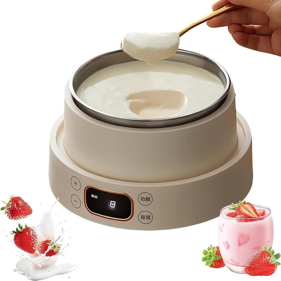 Yoghurtmaker Keukenapparaat Zelf Yoghurt Maken Verstelbare Timer 1 Liter Wit