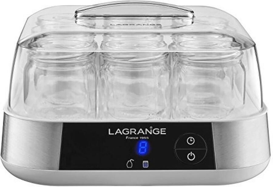 Yoghurtmaker met 9 glazen potten programmeerbaar tot 15 uur met automatische uitschakeling