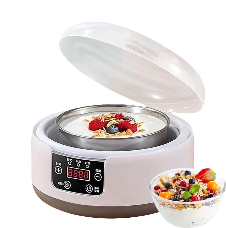 Yoghurtmaker Thuis Zelfgemaakte Yoghurt Apparaat Gezond Eten Maken Constante Temperatuur Controle 21.6 Centimeter Diameter Wit