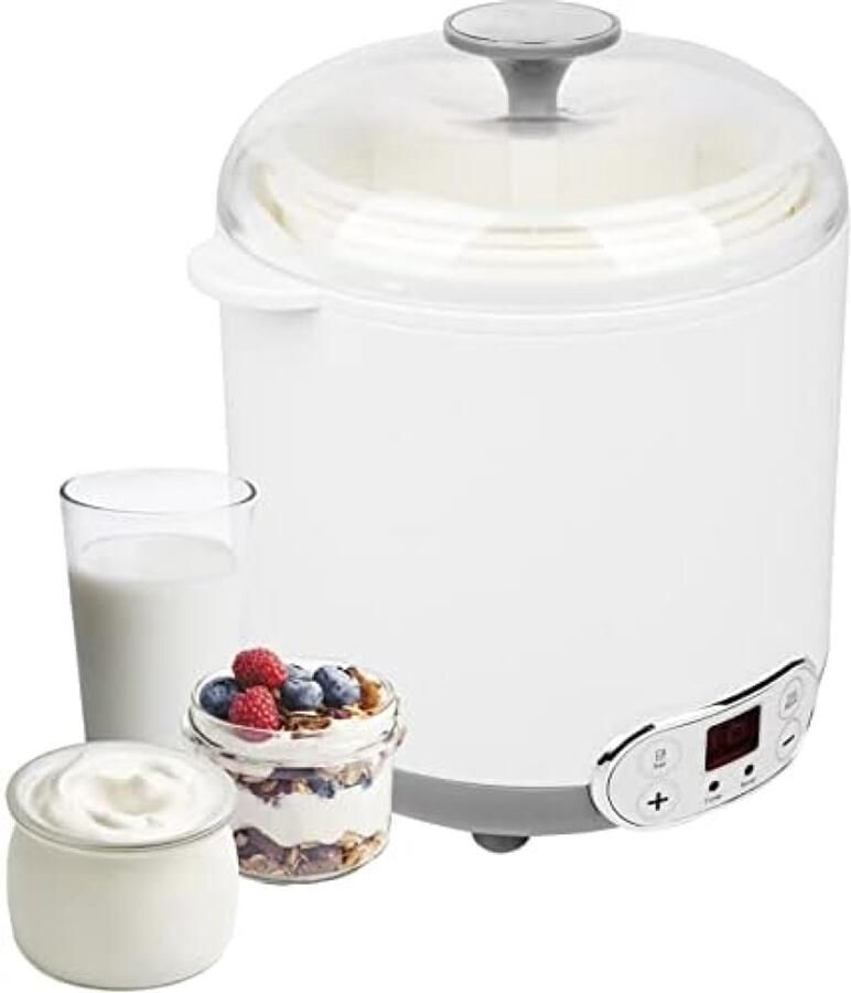 Yoghurtmaker Yoghurtmachine Kaasmaker Fermentatie apparaat Multifunctionele zuivelmaker Instelbare temperatuur Timerfunctie Geschikt voor yoghurt kefir en kwark Zelf yoghurt maken Keukenapparaat voor thuisgebruik 1 5 liter capacit