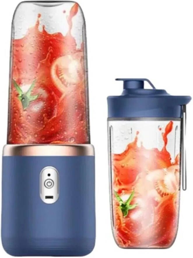 Yoin Blender to go Draagbare blender Portable blender Mini blender Draadloos Oplaadbaar Lichtgewicht Onderweg Blauw