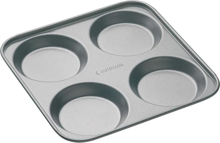 Yorkshire Pudding Pan met Antiaanbaklaag 4 Gaten Koolstofstaal 24 cm