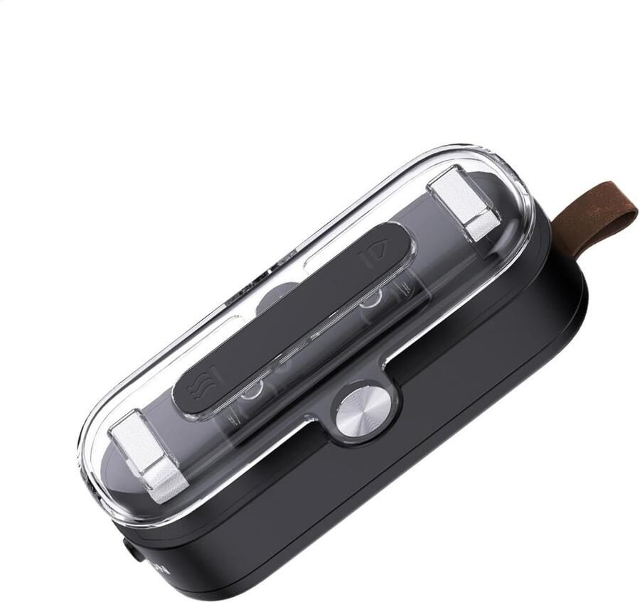 Zak Sealer Bag Sealer Voedsel Vers Houden Draagbaar Batterij-Aangedreven 10 cm Zwart