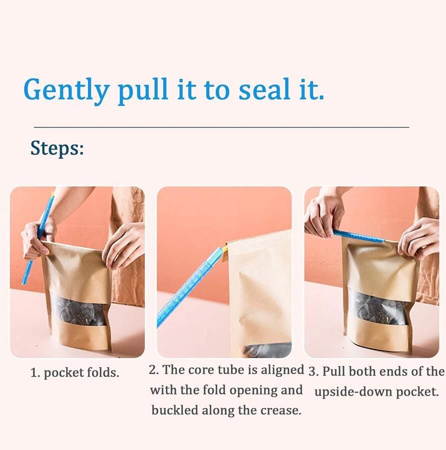 Zak Sealer Clips Herbruikbare Clips Voedsel Vers Houden Stofdicht Ontwerp 24 Stuks Set Roze