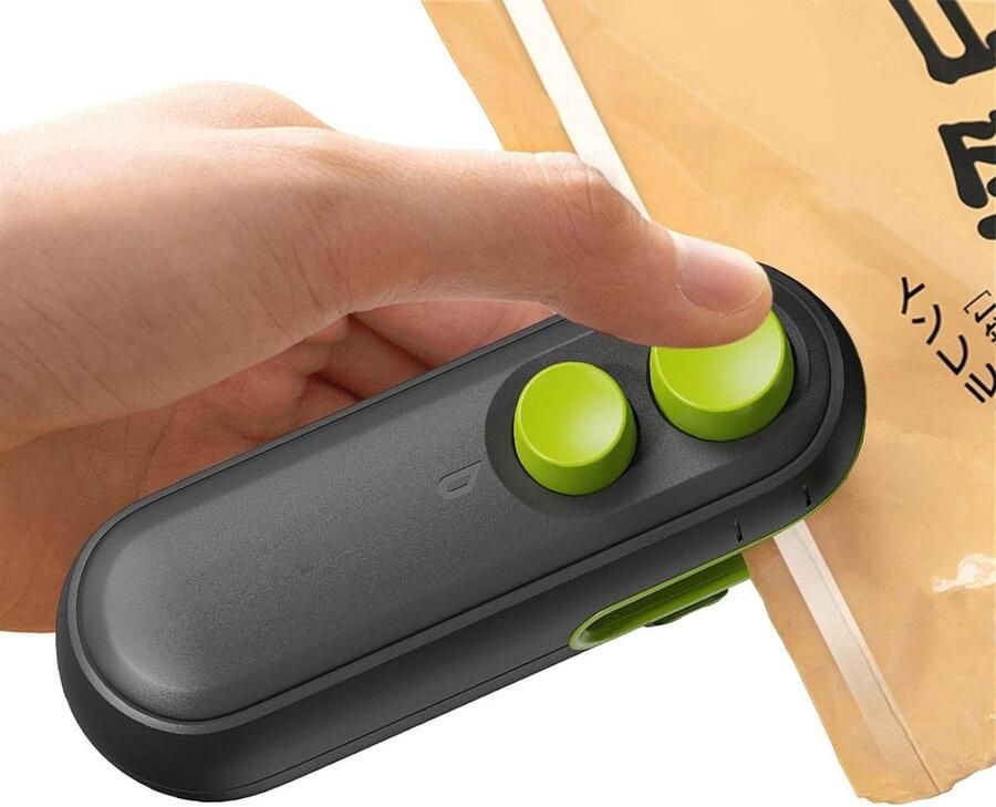 Zakkensluiter Zakkenverzegelaar Chipsealer Voedsel Vers Houden Slijtvaste Siliconenafdichting 10 cm Groen - Foto 2