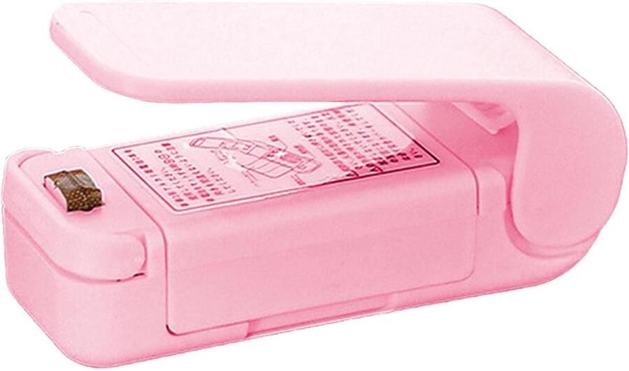 Zaksealer Tool Hitte Sealer Voedsel Vers Houden 2-in-1 Sealer Cutter 9 x 3.5 x 3.2cm roze